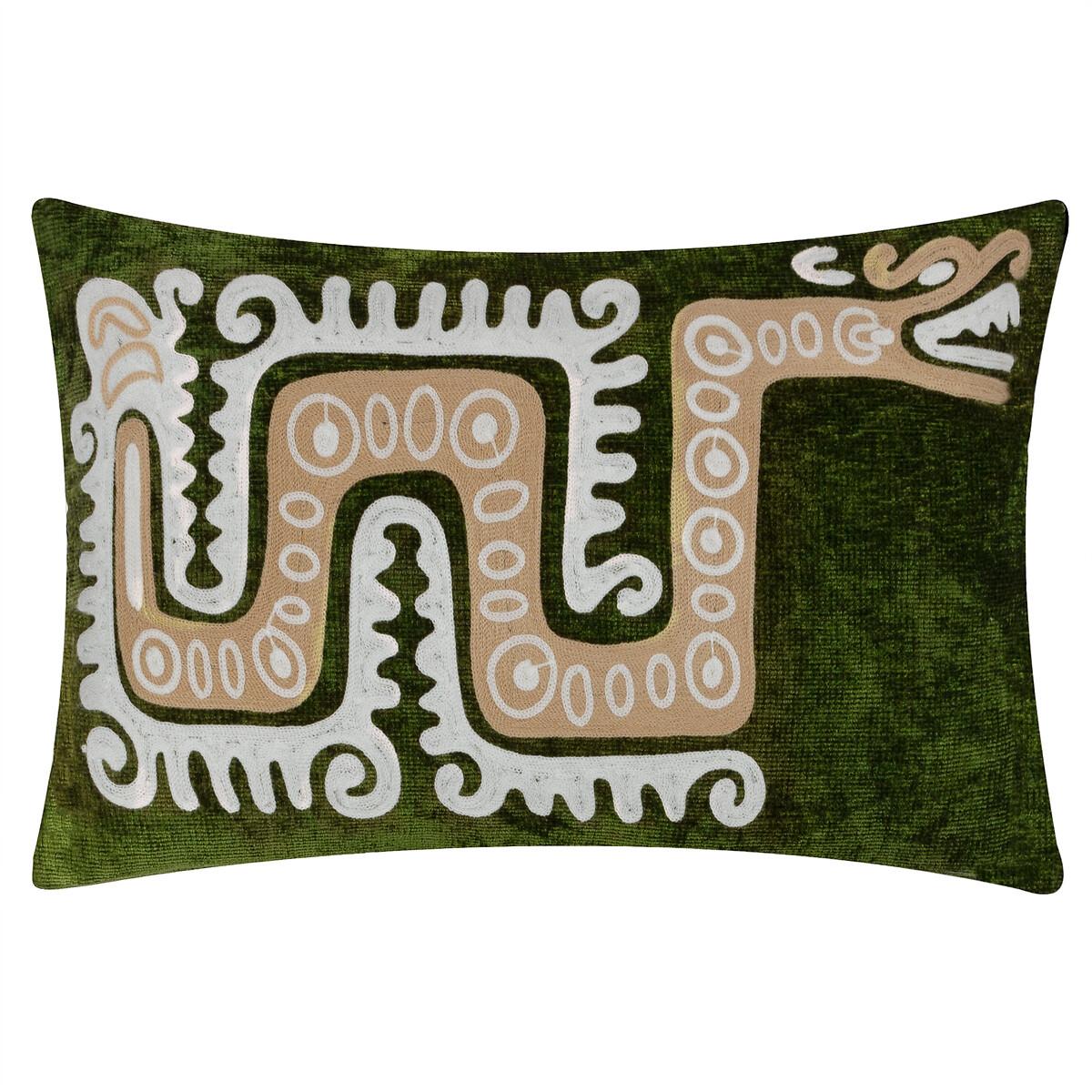 Dynasty Dragon Woven Chenille Filled Cushion – image 2