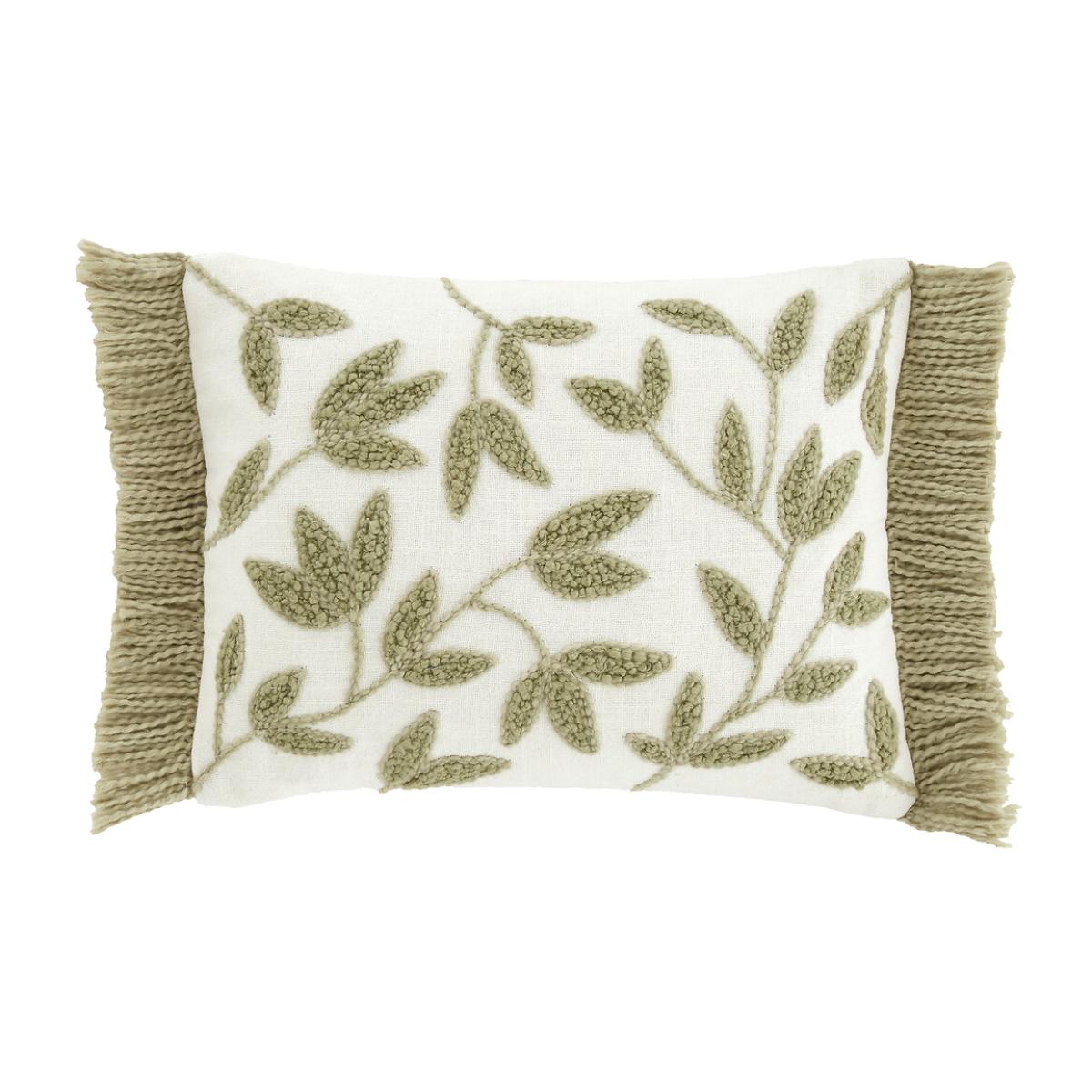 Tufted Sorrel Leaves Cotton Cushion – image 1