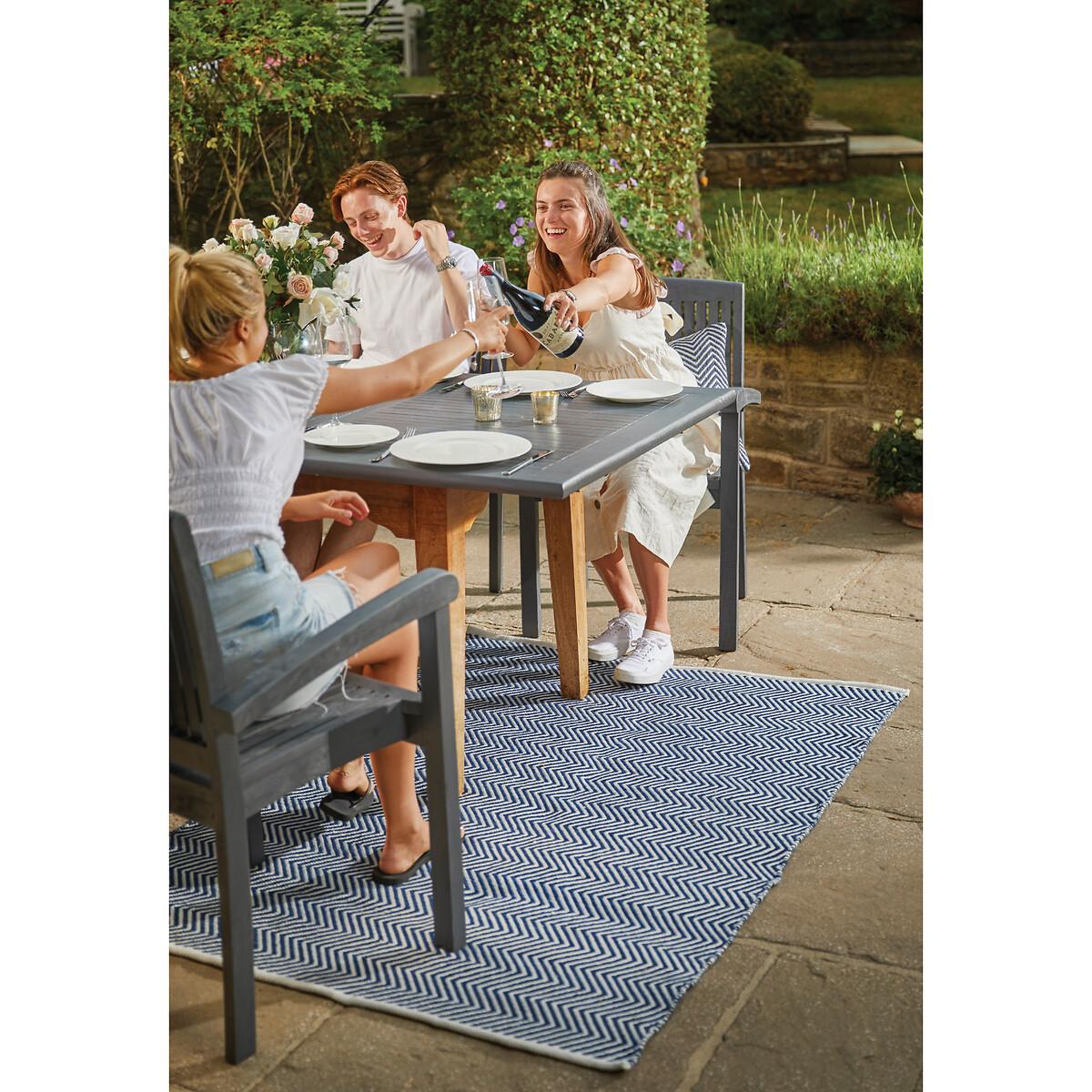 Outdoor/Indoor Chevron Woven Cushion - 100% Recycled 45x45cm – image 3