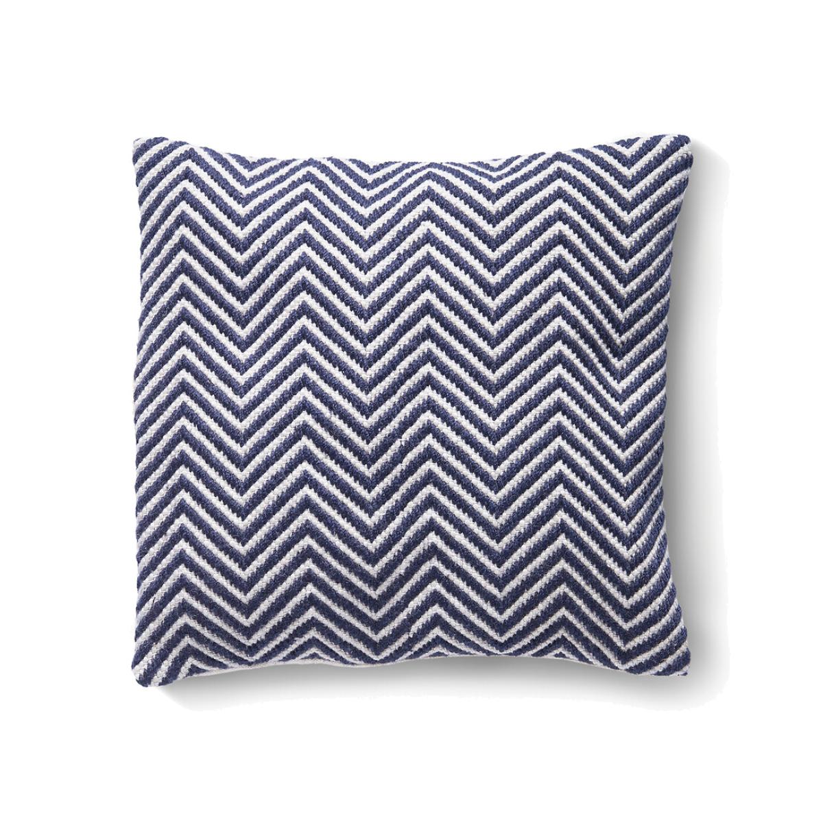 Outdoor/Indoor Chevron Woven Cushion - 100% Recycled 45x45cm – image 1