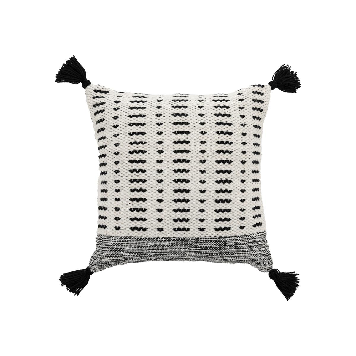 Leila Natural Tasselled Filled Cushion – image 1