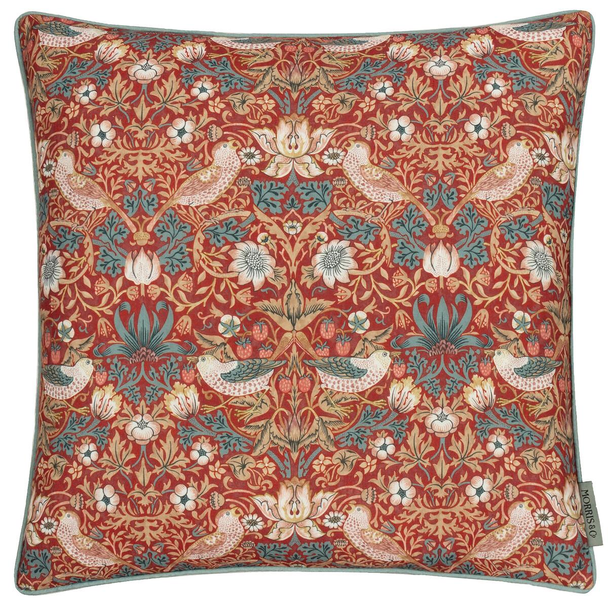 Strawberry Thief Piped Indoor/Outdoor Cushion – image 2