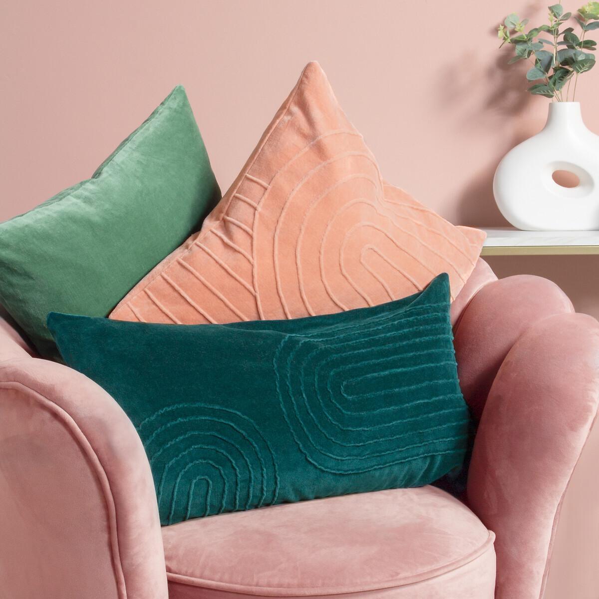 Mangata Pleated Velvet Filled Cushion 45x45cm – image 4