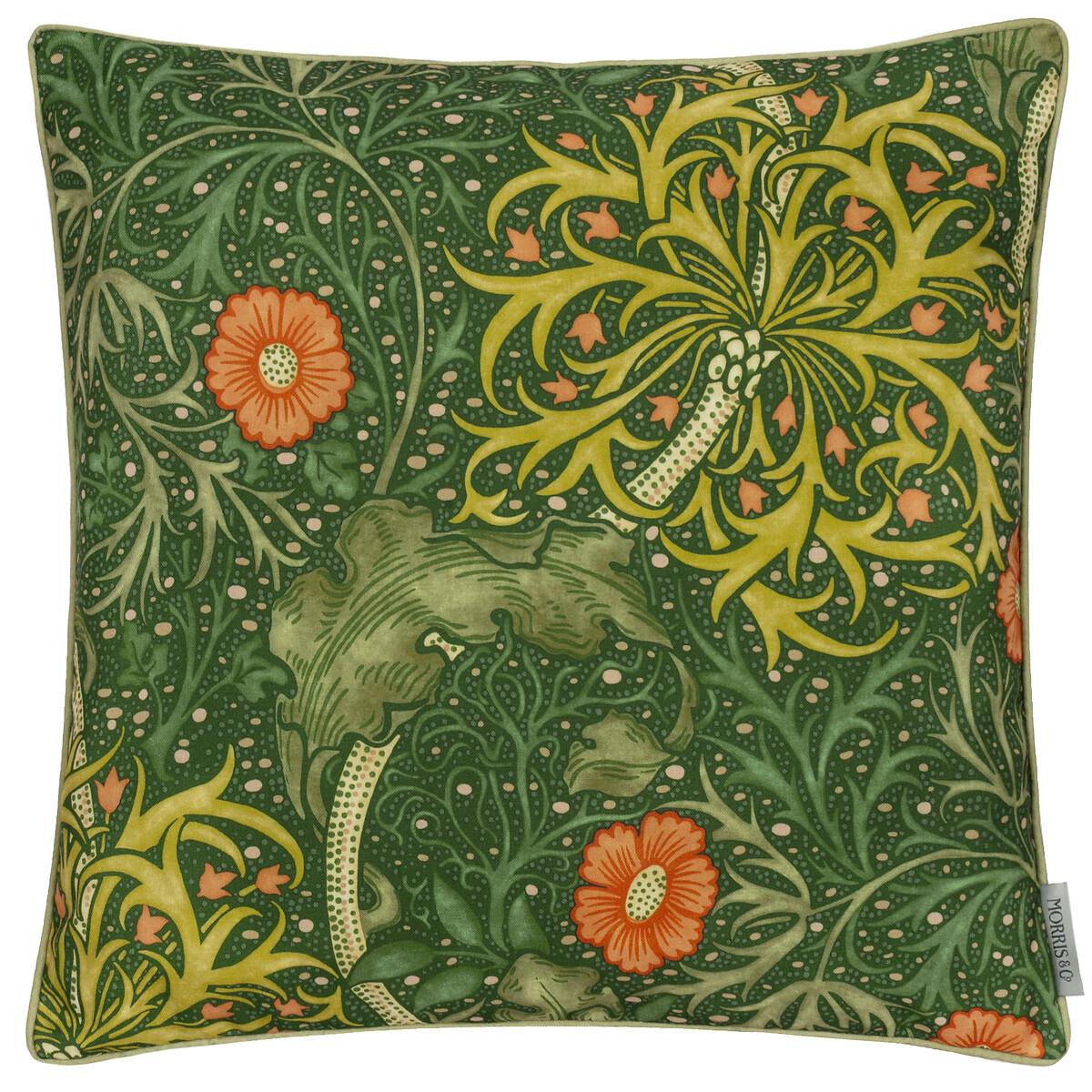 Seaweed Printed Piped Indoor/Outdoor Cushion – image 2