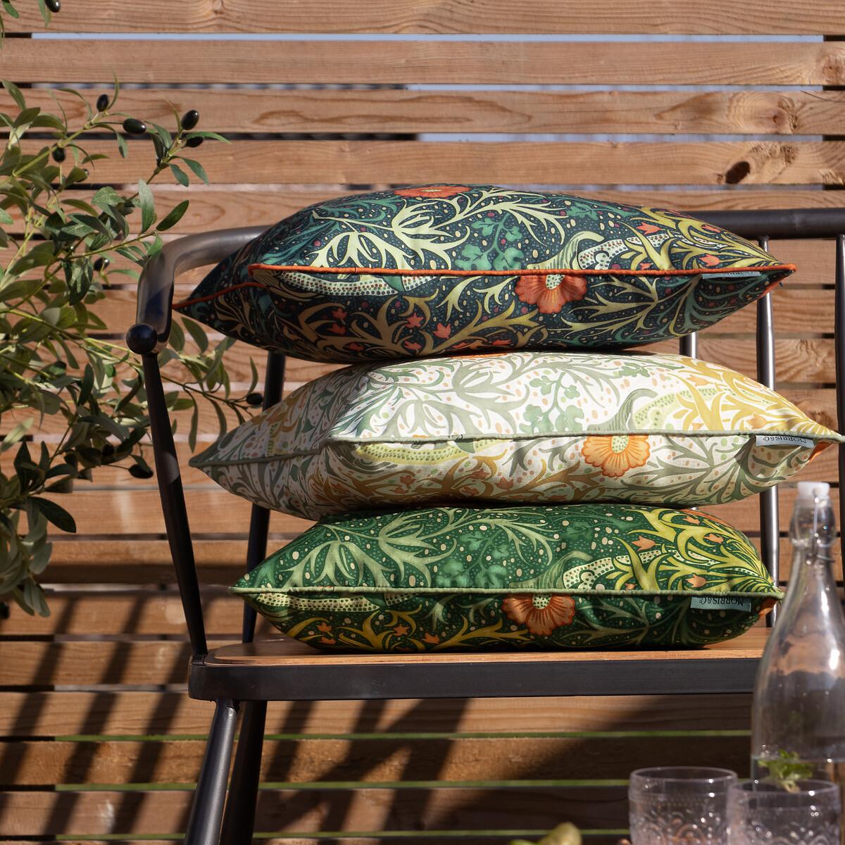 Seaweed Printed Piped Indoor/Outdoor Cushion – image 5