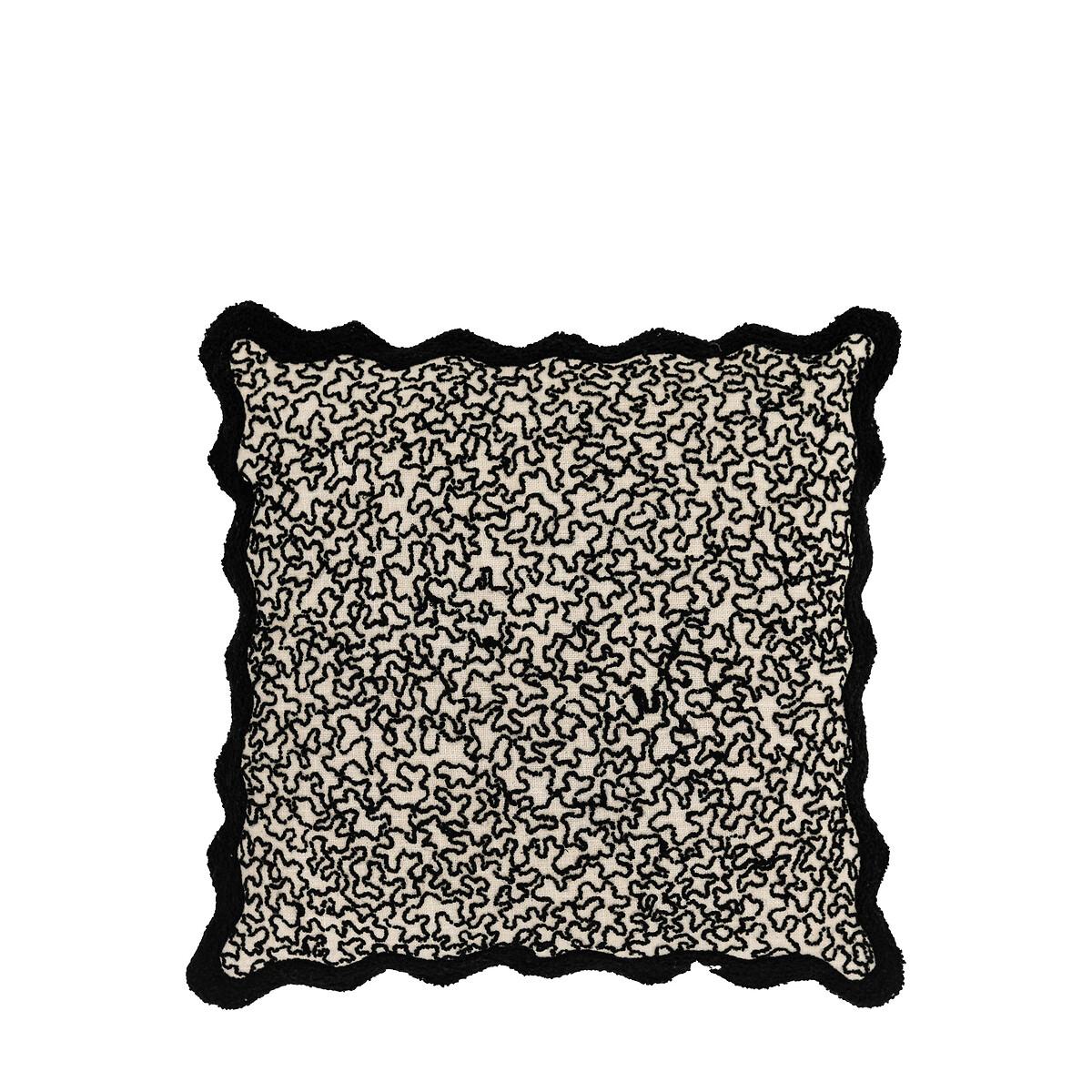 Scalloped Edge Embroidered Cushion – image 3