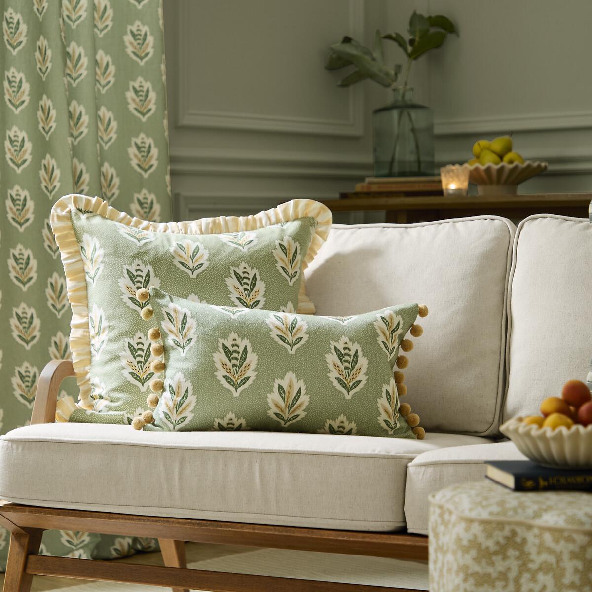 Sessile Leaf Ruffled Feather Filled Cushion – image 2