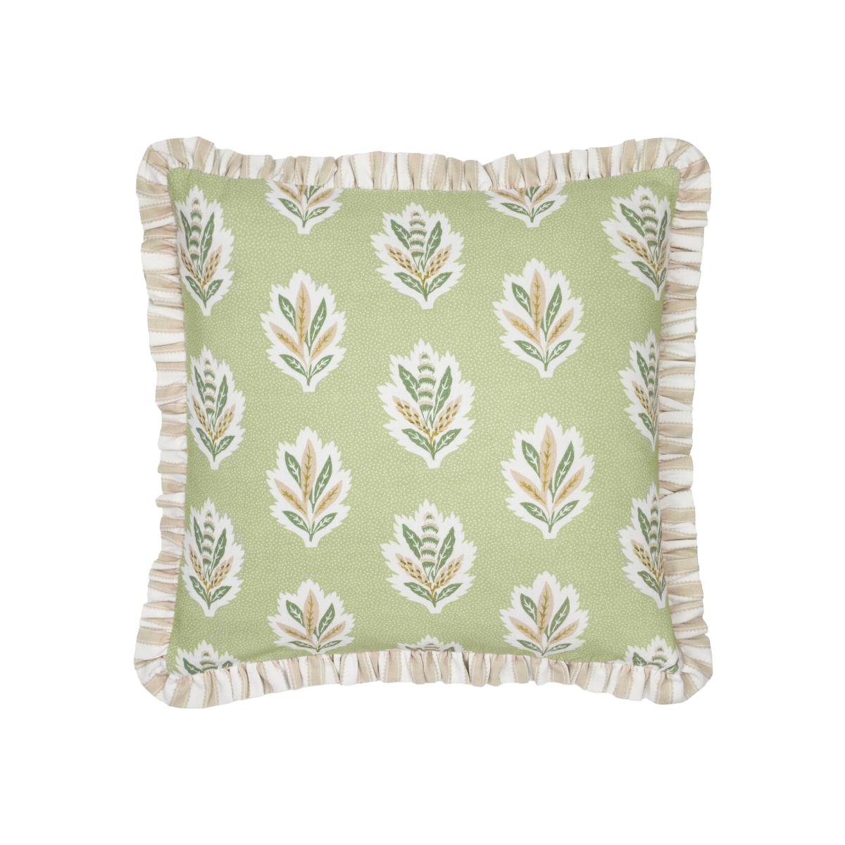 Sessile Leaf Ruffled Feather Filled Cushion – image 1