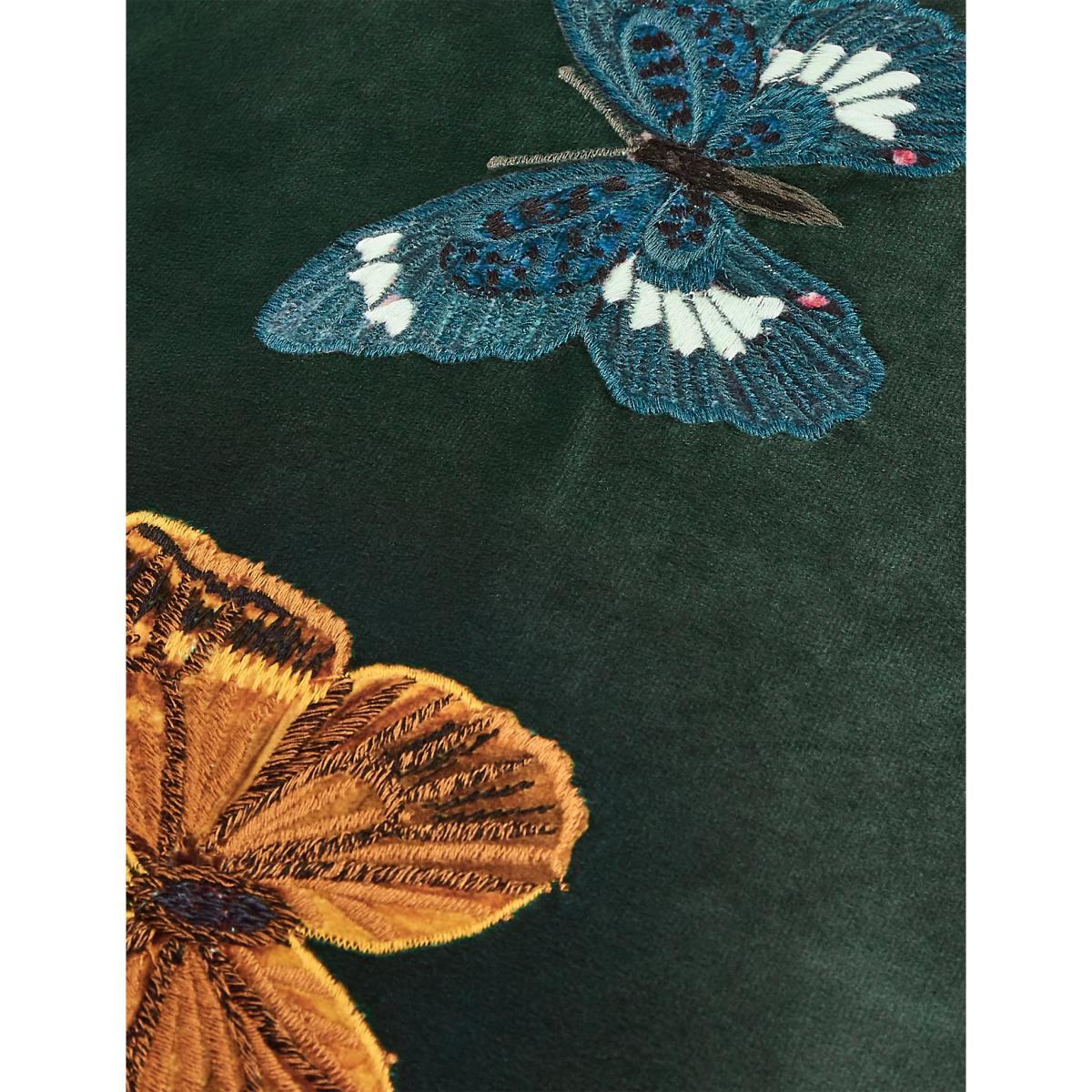 M&S Trio Butterfly Cushion - Green Mix, Green Mix – image 4
