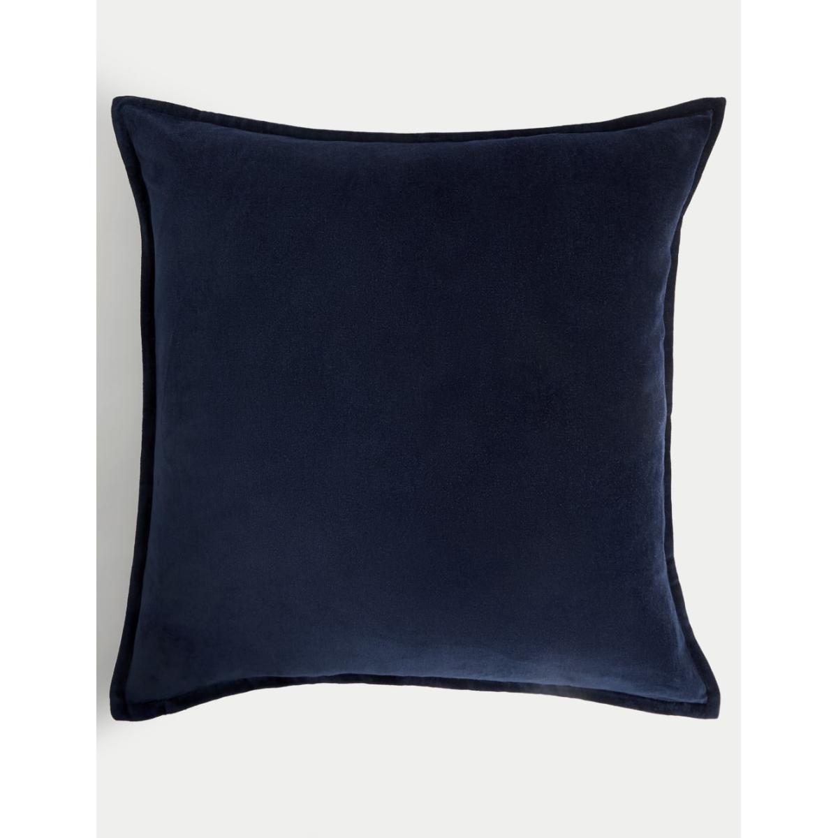 M&S Collection Pure Cotton Velvet Large Cushion - Dusty Green, Navy,Dark Gold,Dusty Green,Grey – image 2