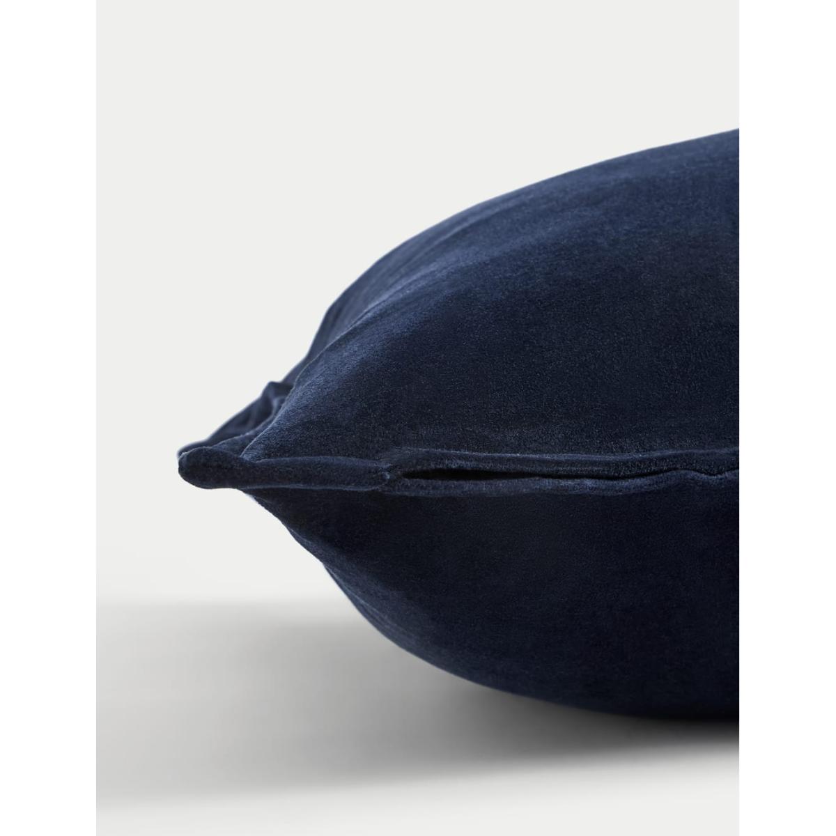 M&S Collection Pure Cotton Velvet Large Cushion - Dusty Green, Navy,Dark Gold,Dusty Green,Grey – image 3