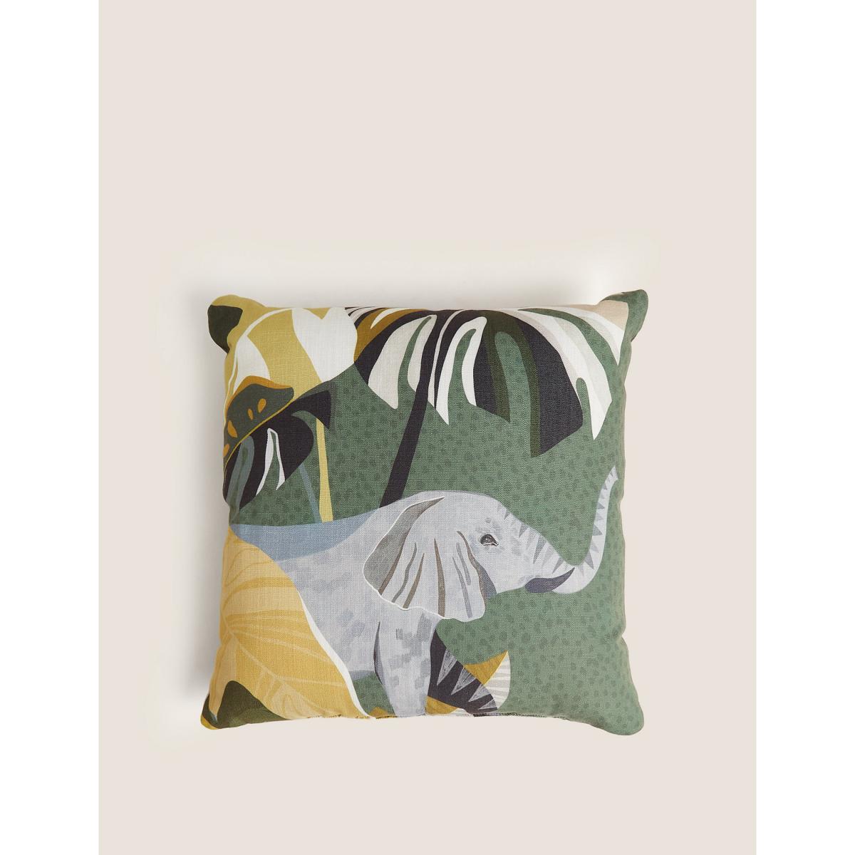 M&S Set of 2 Elephant Print Outdoor Cushions - Multi, Multi – image 2