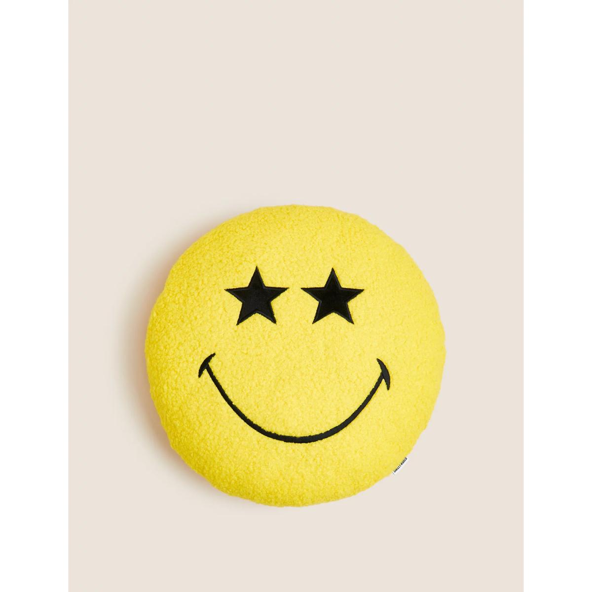 M&S SmileyWorld&reg; Embroidered Cushion - Yellow, Yellow – image 2