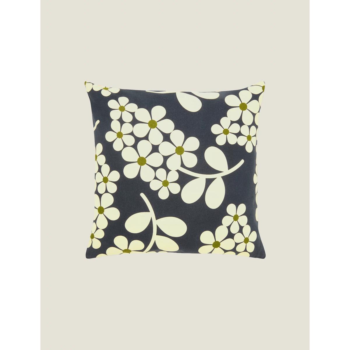 Orla Kiely Pure Cotton Wisteria Cushion - Green, Green,Navy – image 2