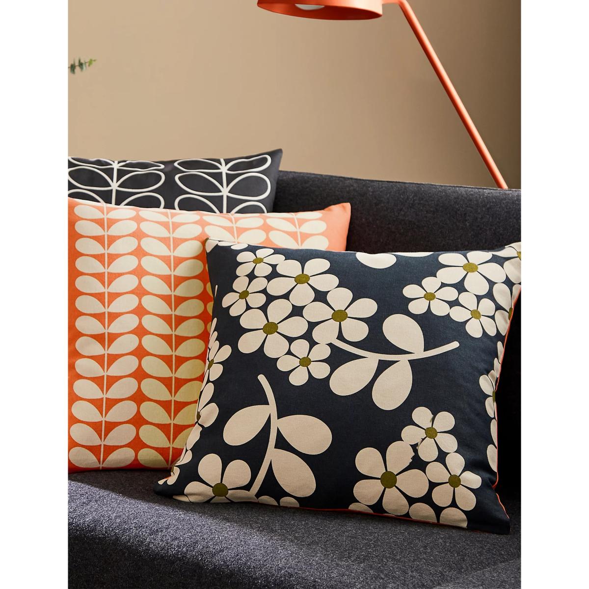 Orla Kiely Pure Cotton Wisteria Cushion - Green, Green,Navy – image 4