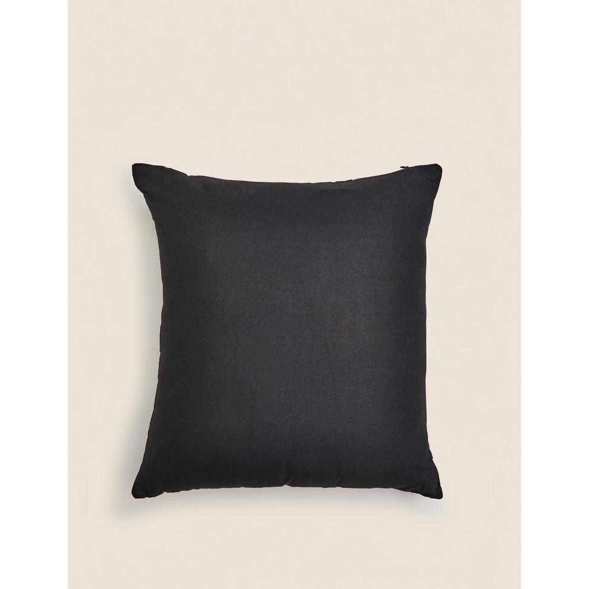 M&S Velvet Striped Cushion - Grey Mix, Grey Mix – image 3