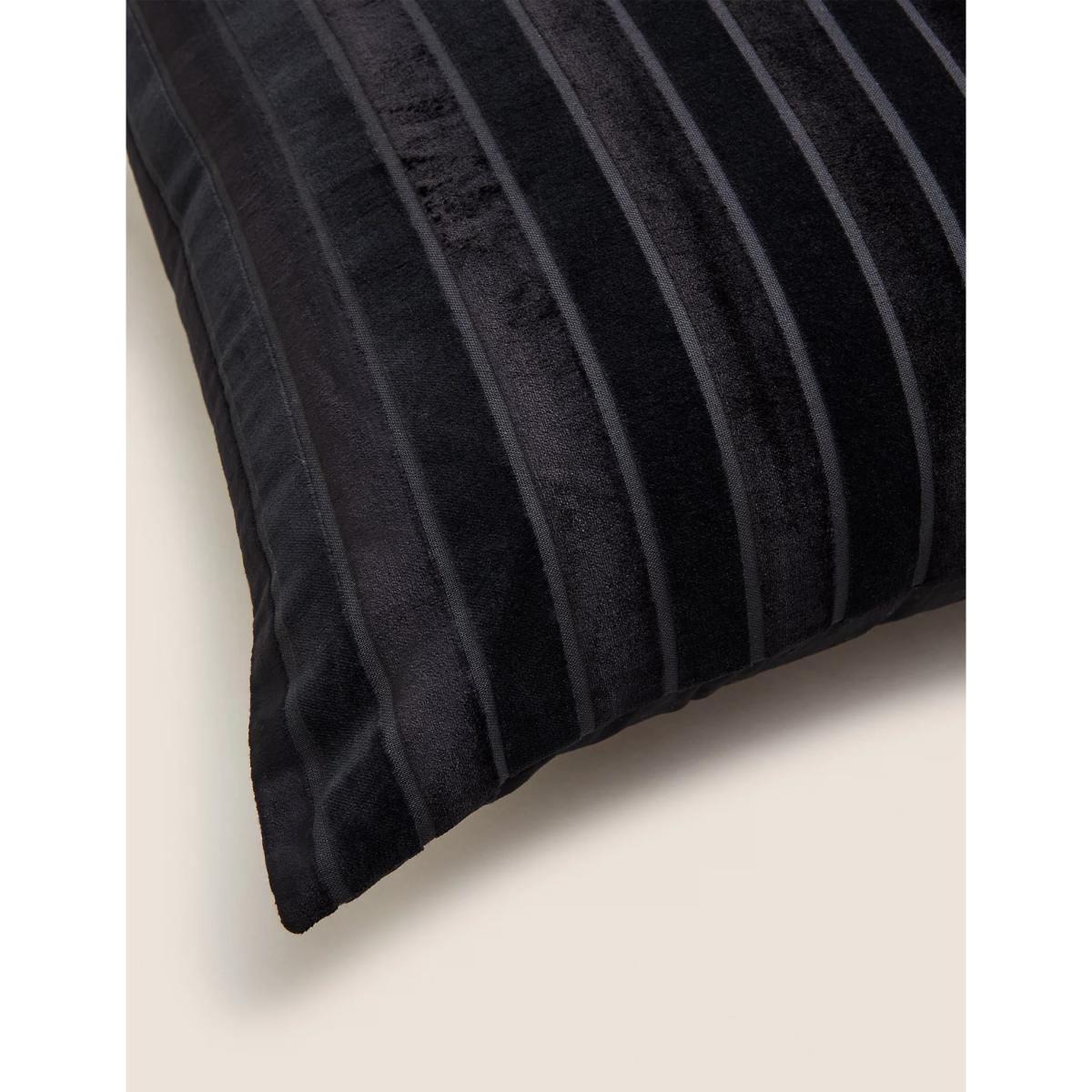 M&S Velvet Striped Cushion - Grey Mix, Grey Mix – image 5
