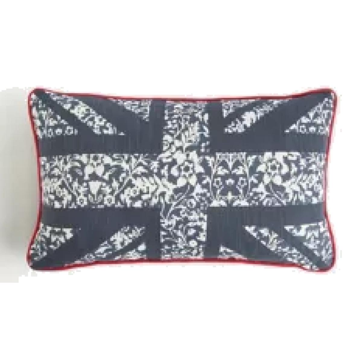 M&S Pure Cotton Union Jack Bolster Cushion - Navy Mix, Navy Mix,Natural Mix – image 1