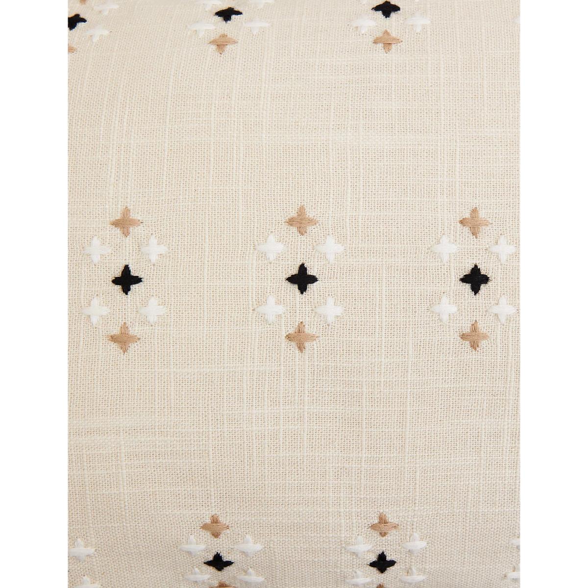 M&S Cotton Rich Embroidered Bolster Cushion - Natural Mix, Natural Mix – image 4