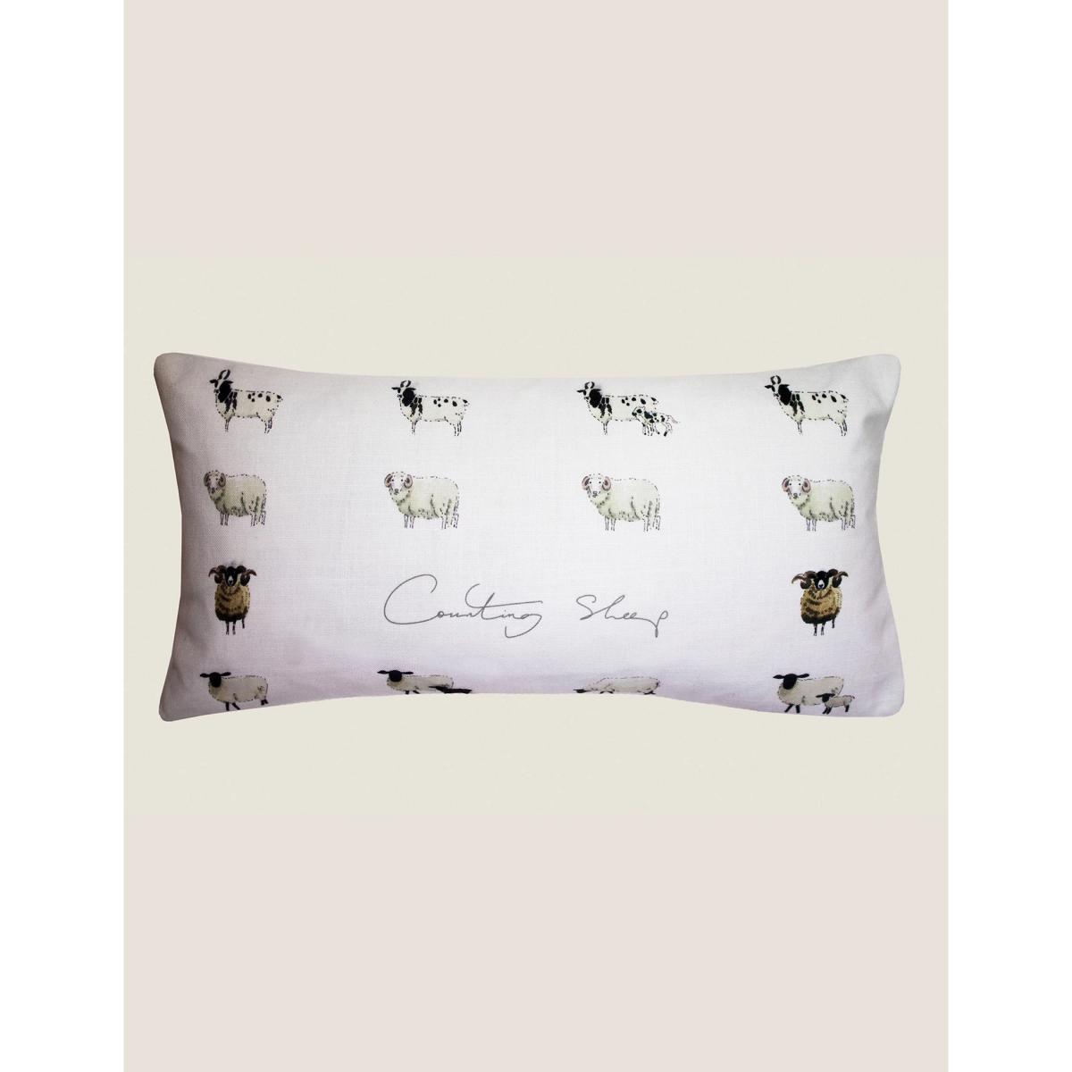 M&S Sophie Allport Counting Sheep Bolster Cushion - Light Grey, Light Grey – image 2