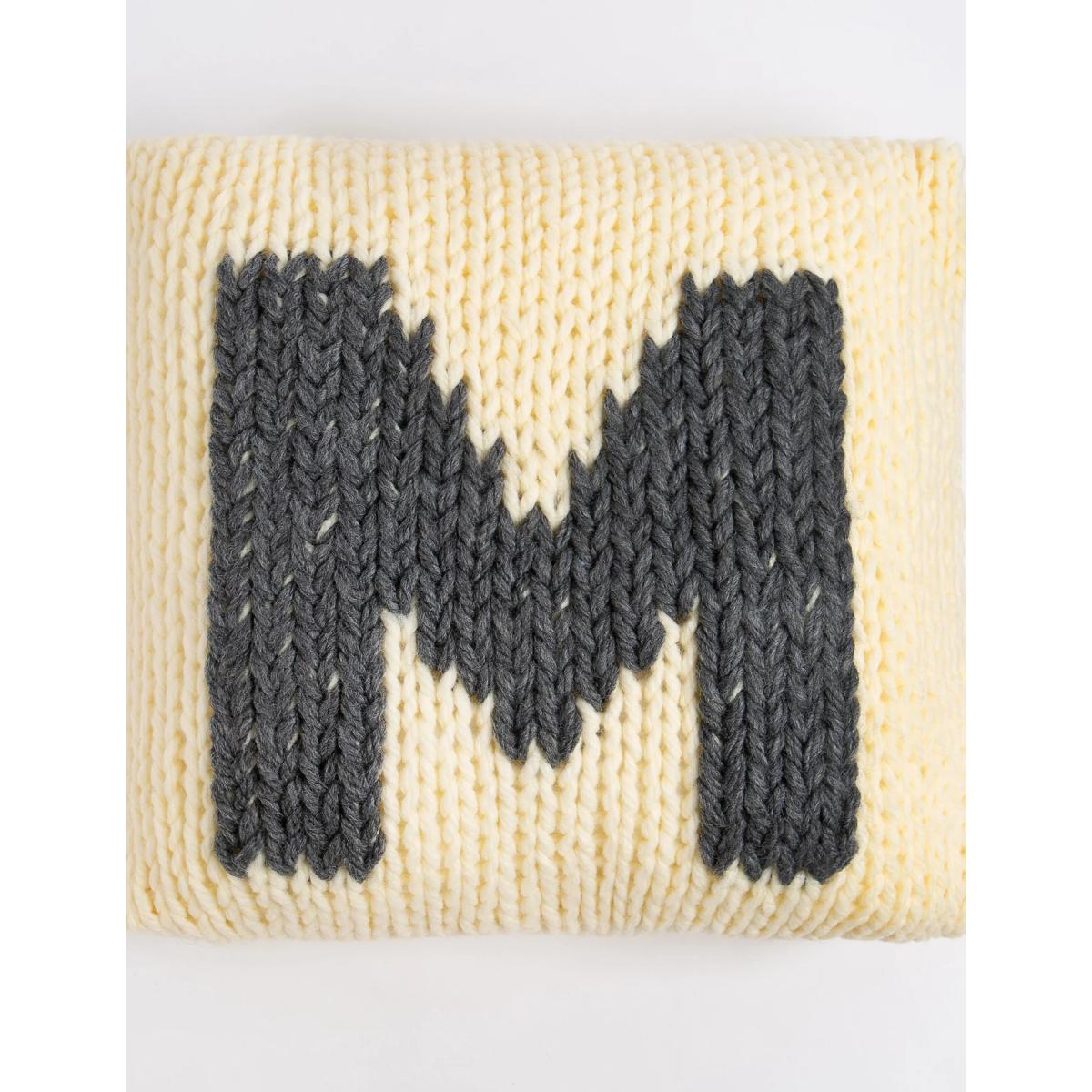 Wool Couture Monogram Cushion Knitting Kit - Multi, Multi,Grey Mix – image 2