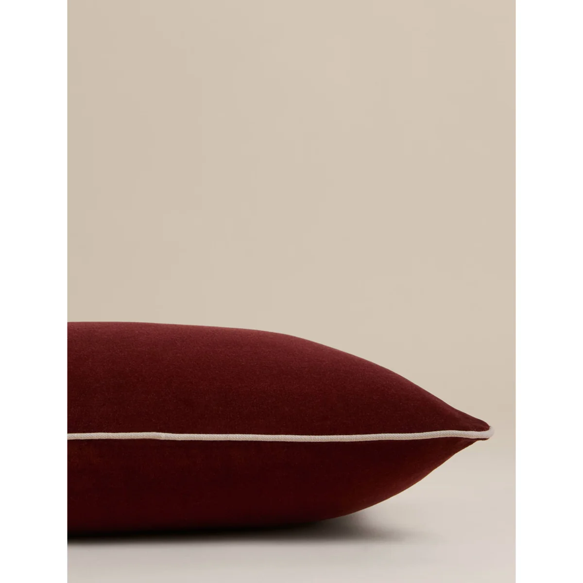 M&S X Kelly Hoppen Pure Cotton Piped Bolster Cushion Red Mix – image 2