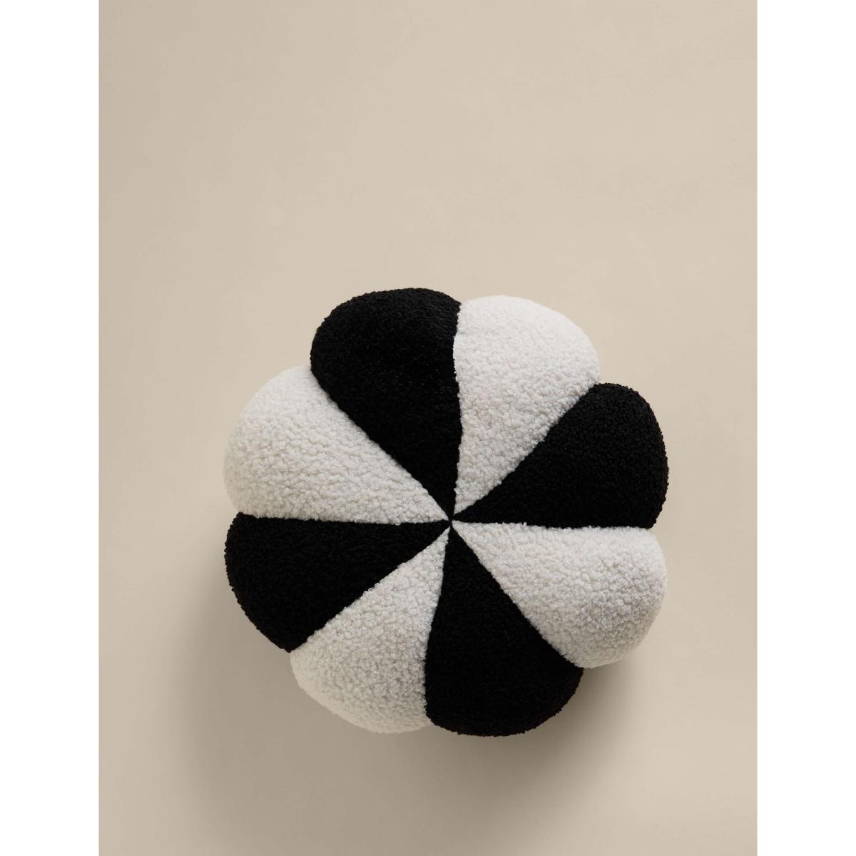M&S Collection Striped Pumpkin Cushion - Black Mix, Black Mix – image 3