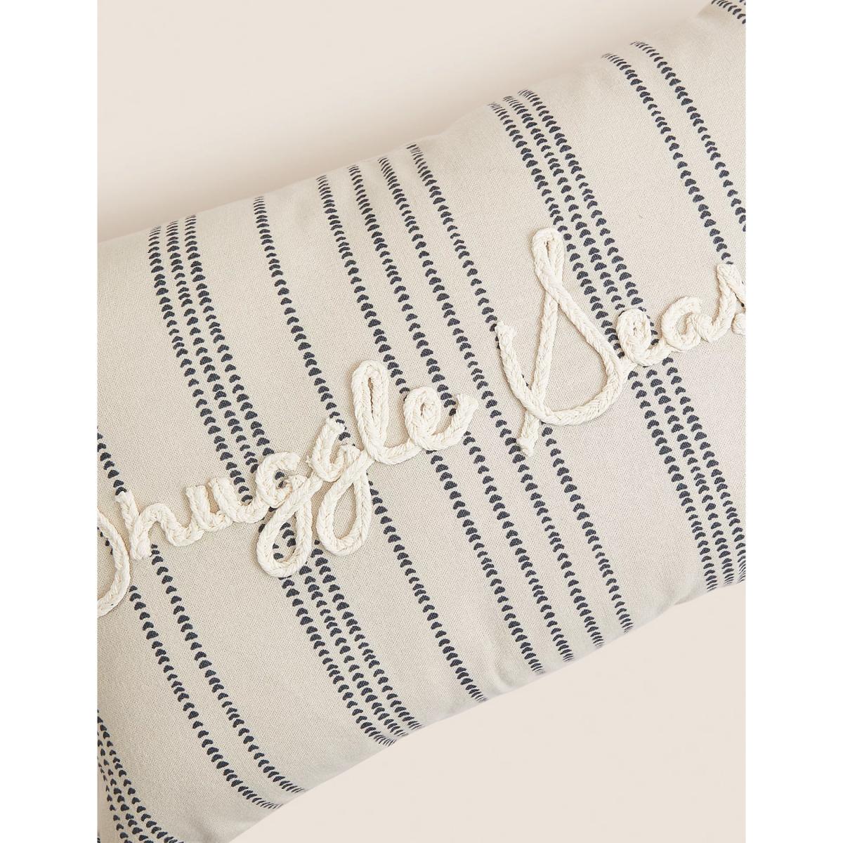 M&S Pure Cotton Snuggle Season Bolster Cushion - Natural Mix, Natural Mix – image 4