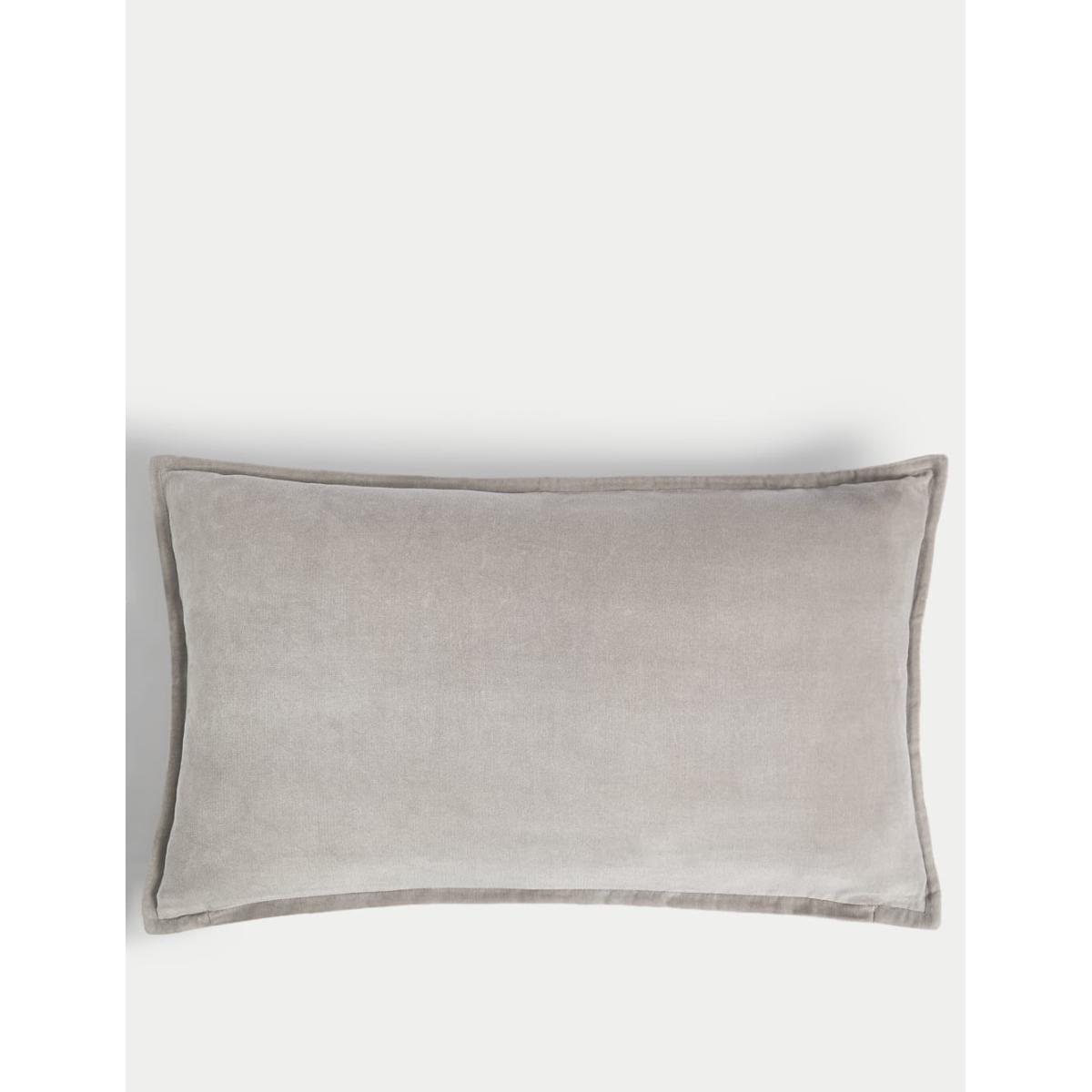 M&S Collection Velvet Bolster Cushion - Grey, Grey – image 2