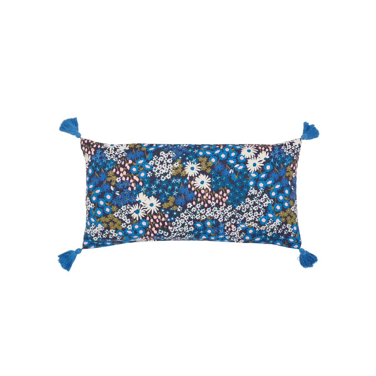 Joules Linen Blend Springtime Ditsy Cushion - Light Navy, Light Navy – image 2