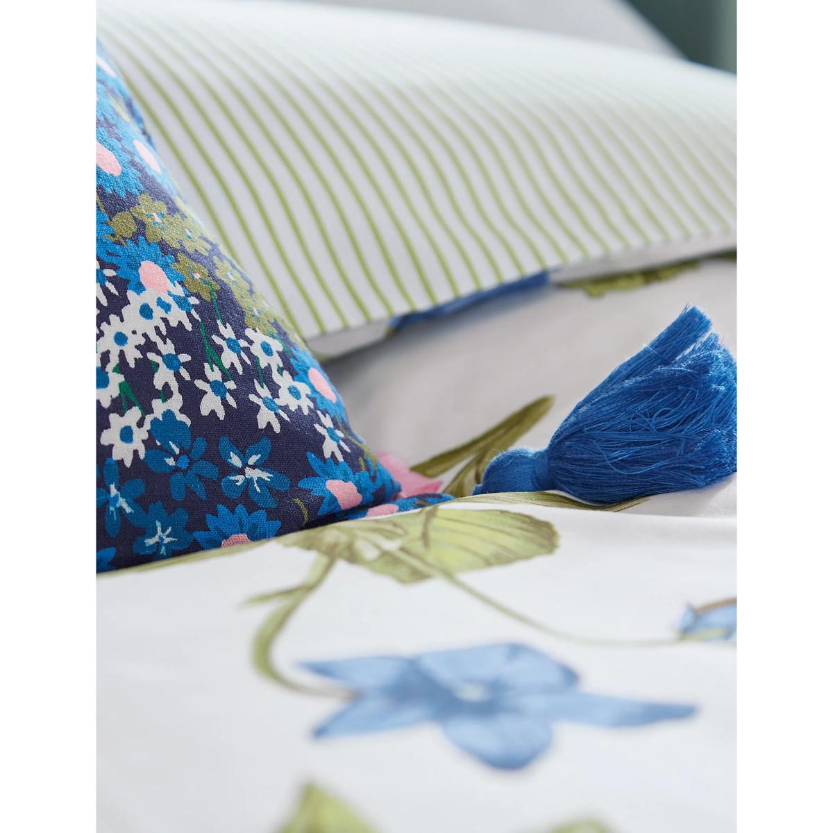 Joules Linen Blend Springtime Ditsy Cushion - Light Navy, Light Navy – image 3