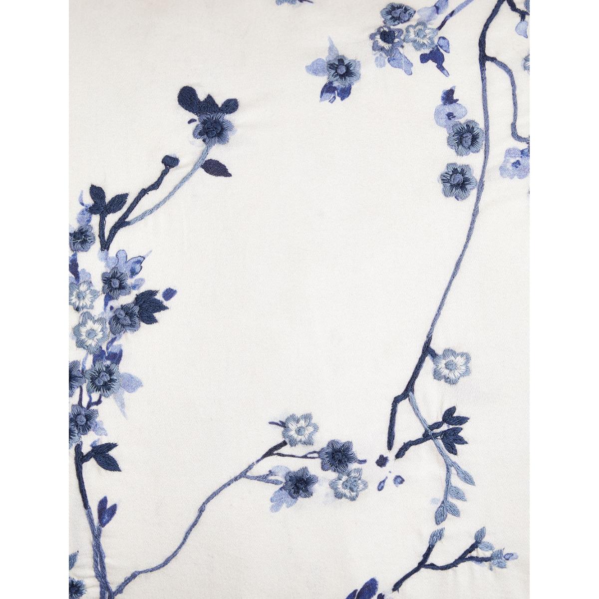 M&S Trailing Cherry Blossom Bolster Cushion - Sage, Sage,Blue Mix – image 3