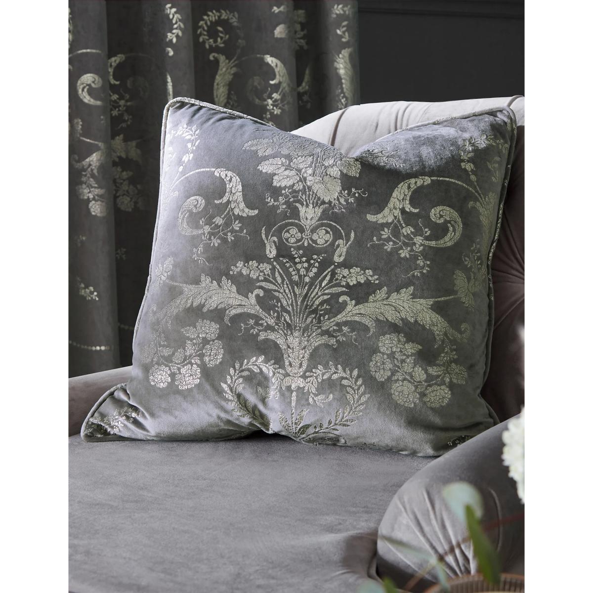 Laura Ashley Josette Metallic Cushion - Blue, Blue – image 2