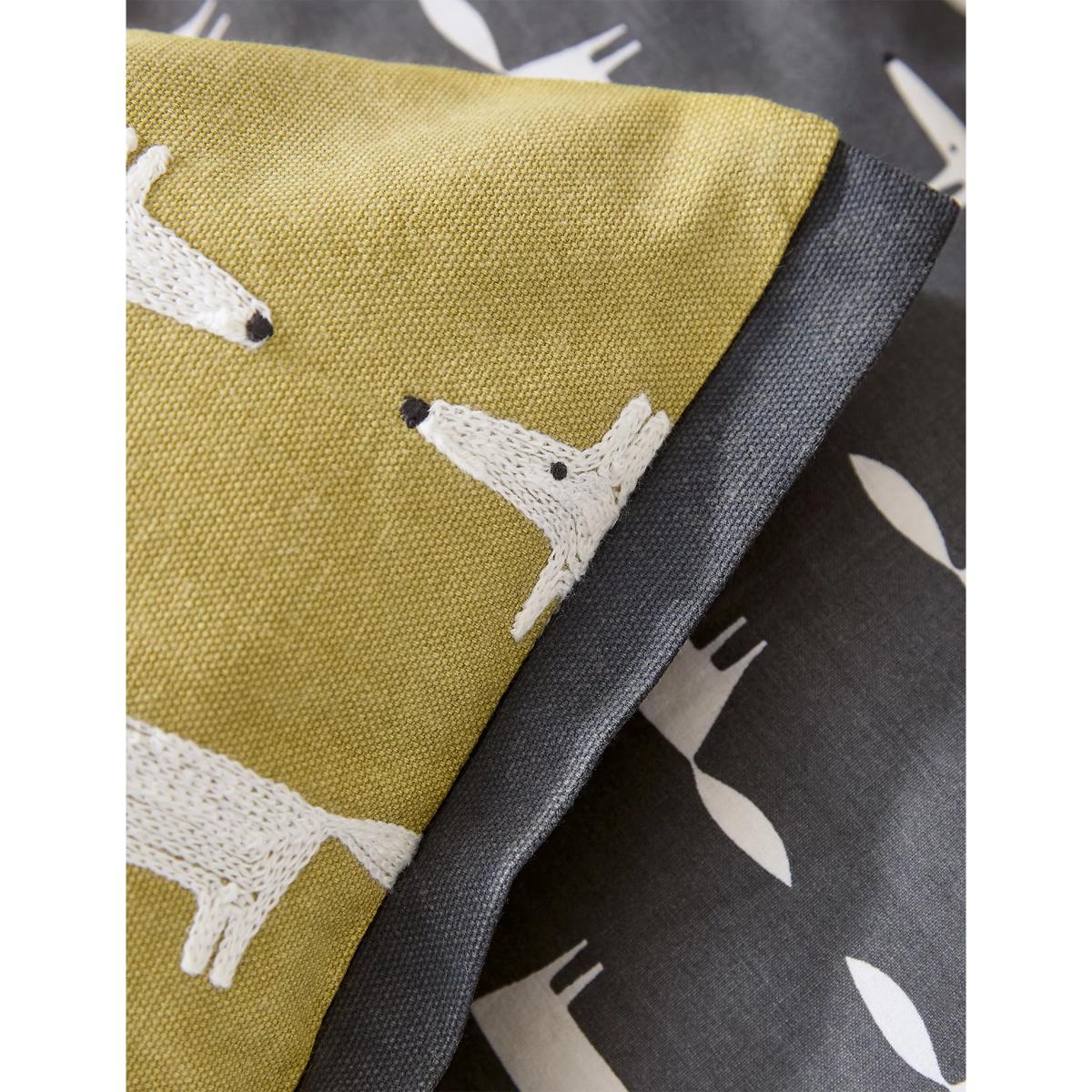 M&S Scion Pure Cotton Mr Fox Bolster Cushion - Mustard, Mustard – image 3