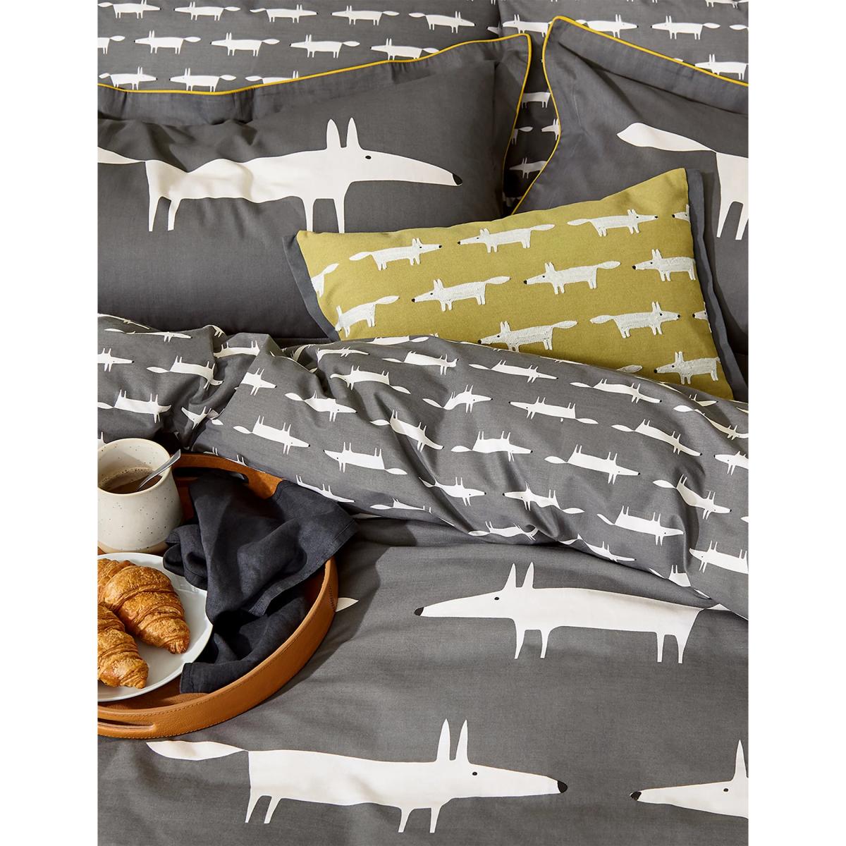 M&S Scion Pure Cotton Mr Fox Bolster Cushion - Mustard, Mustard – image 4
