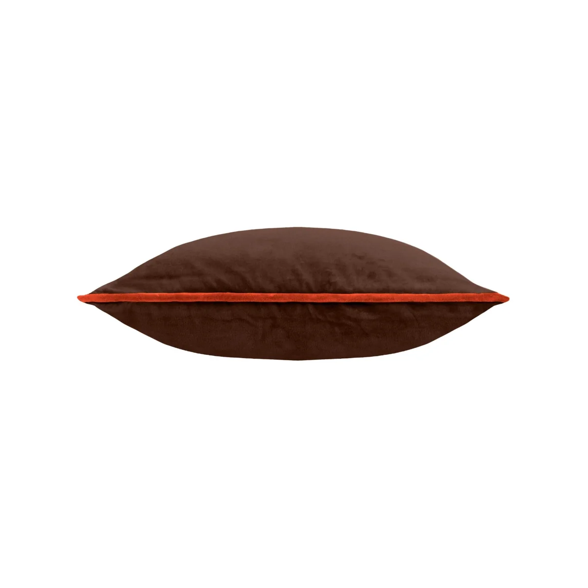 MADE Bailey Brushed Cotton Velvet Piped Cushion Brown Mix – image 6