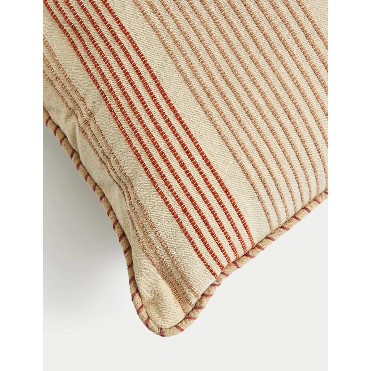 M&S Pure Cotton Corded Outdoor Bolster Cushion - Neutral, Neutral – image 3