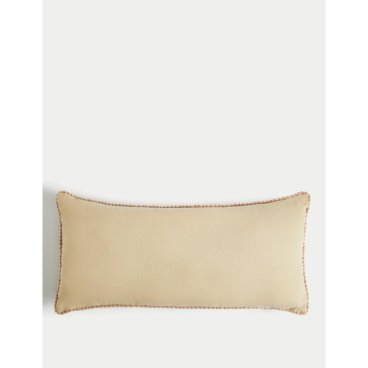 M&S Pure Cotton Corded Outdoor Bolster Cushion - Neutral, Neutral – image 4