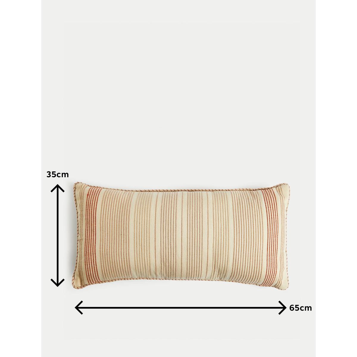 M&S Pure Cotton Corded Outdoor Bolster Cushion - Neutral, Neutral – image 6