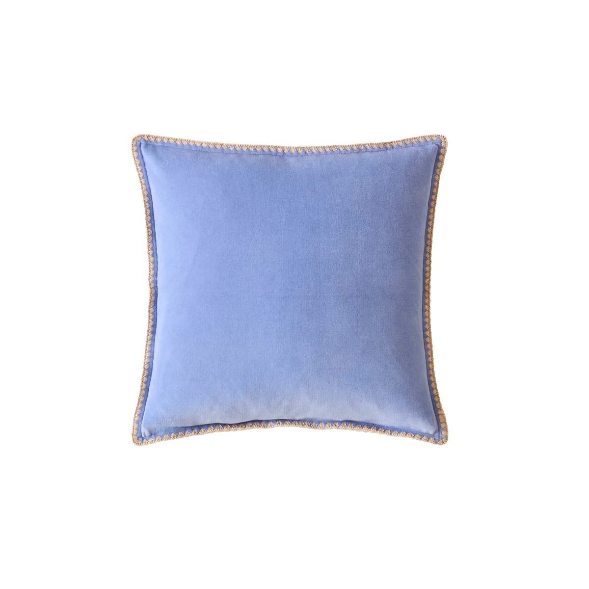 Bluebellgrey Blanket Stitch Velvet Cushion Lilac – image 2