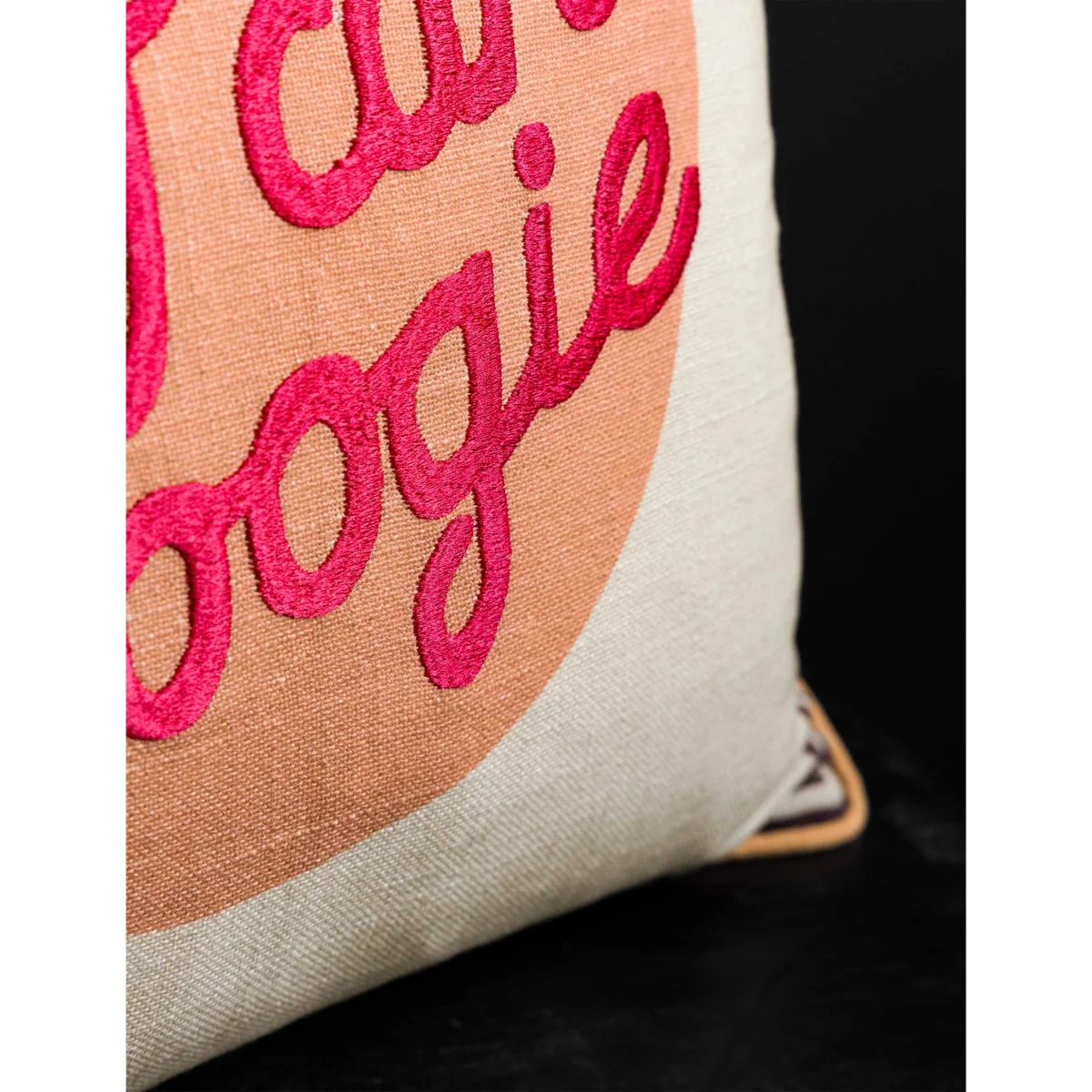 Rockett St George Pure Cotton Yes Sir Piped Cushion Orange Mix – image 3