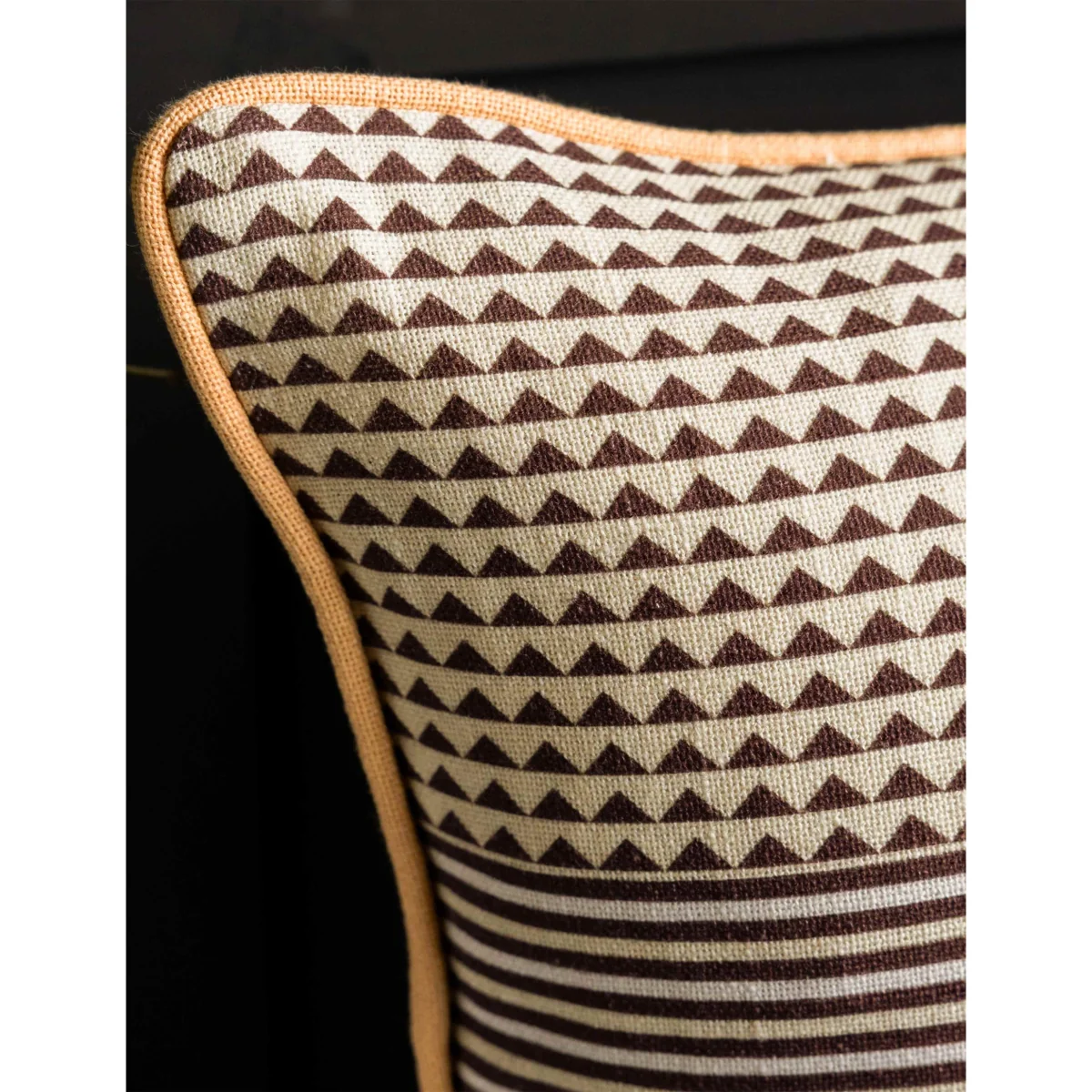 Rockett St George Pure Cotton Yes Sir Piped Cushion Orange Mix – image 4