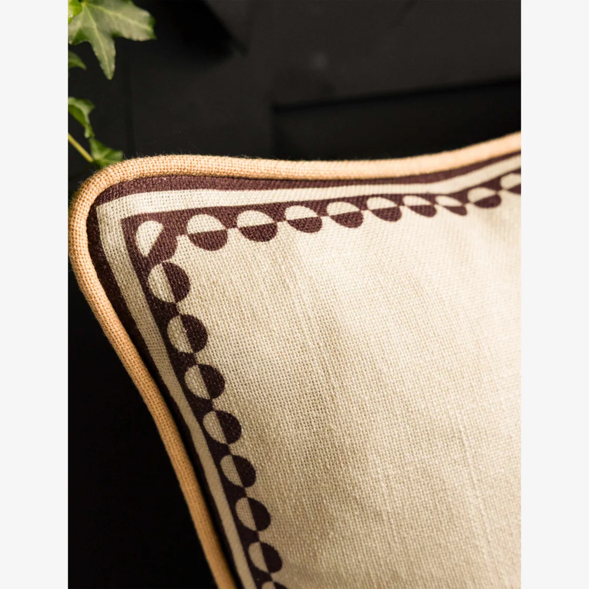 Rockett St George Pure Cotton Yes Sir Piped Cushion Orange Mix – image 1