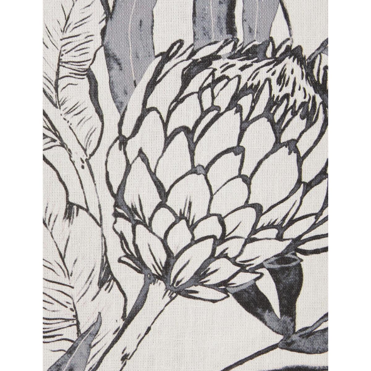 M&S Cotton Blend Protea Flower Tasselled Cushion - Ecru Mix, Ecru Mix – image 2
