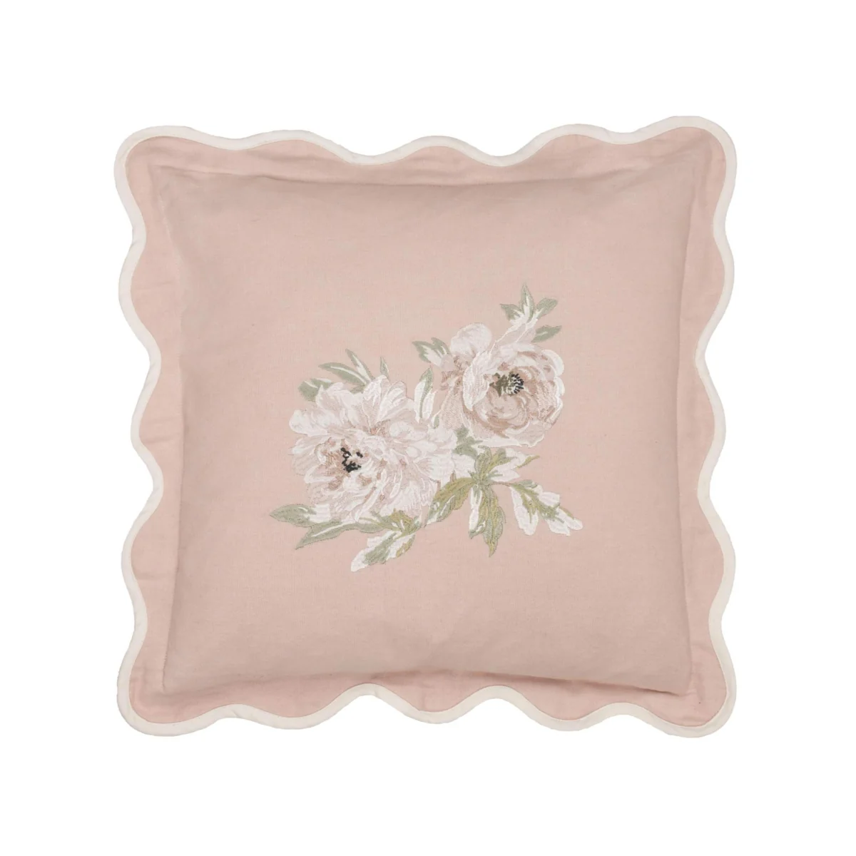 Sanderson Pure Cotton Adele Floral Embroidered Cushion Pink Mix – image 2
