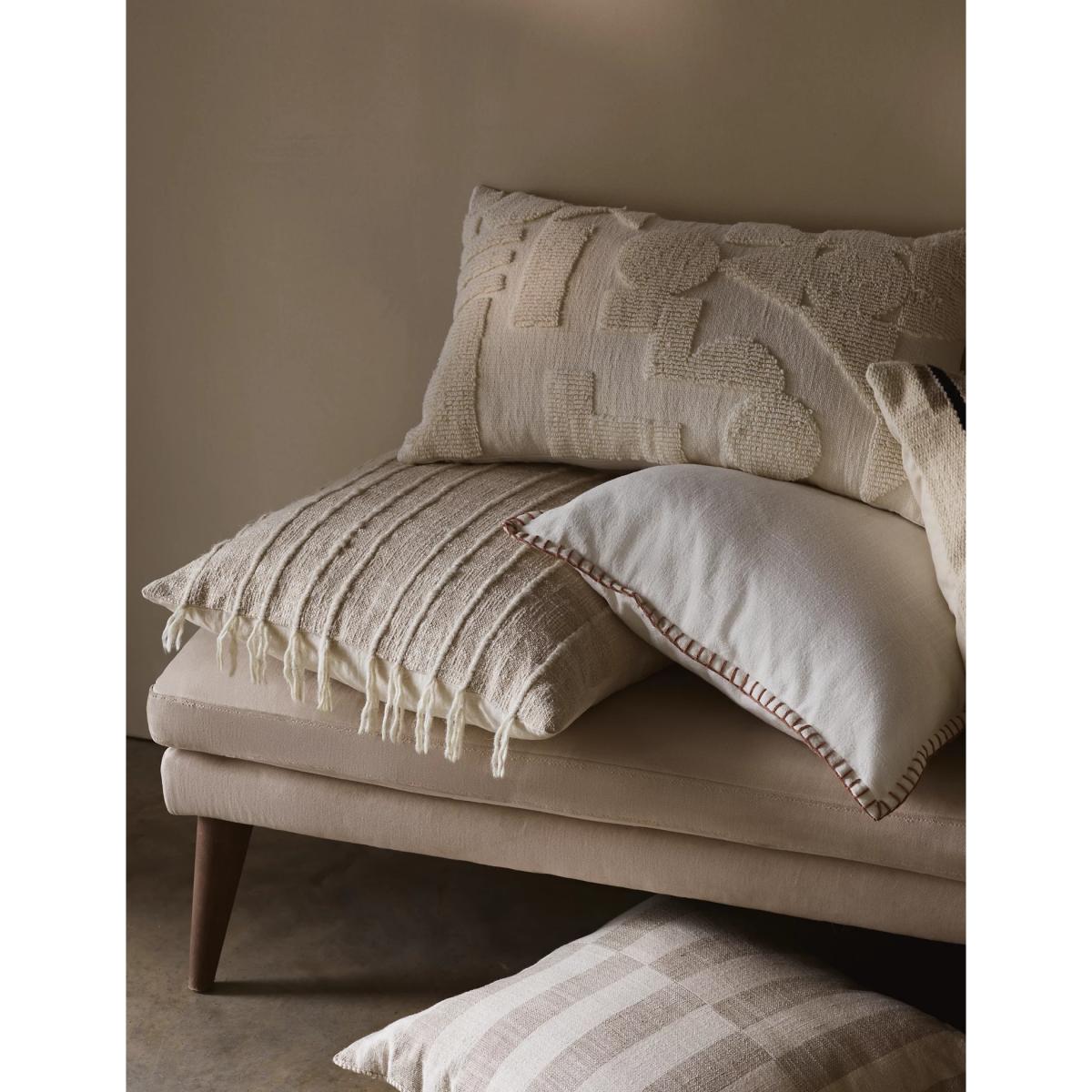M&S Wool Rich Striped Cushion - Natural Mix, Natural Mix – image 6