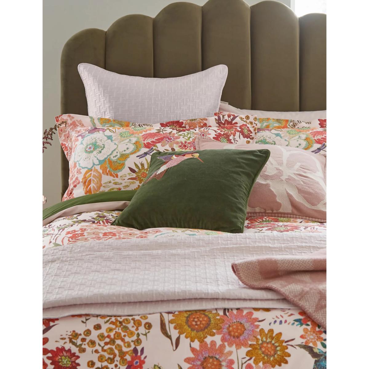 Ted Baker Velvet Hummingbird Cushion - Multi, Multi – image 4