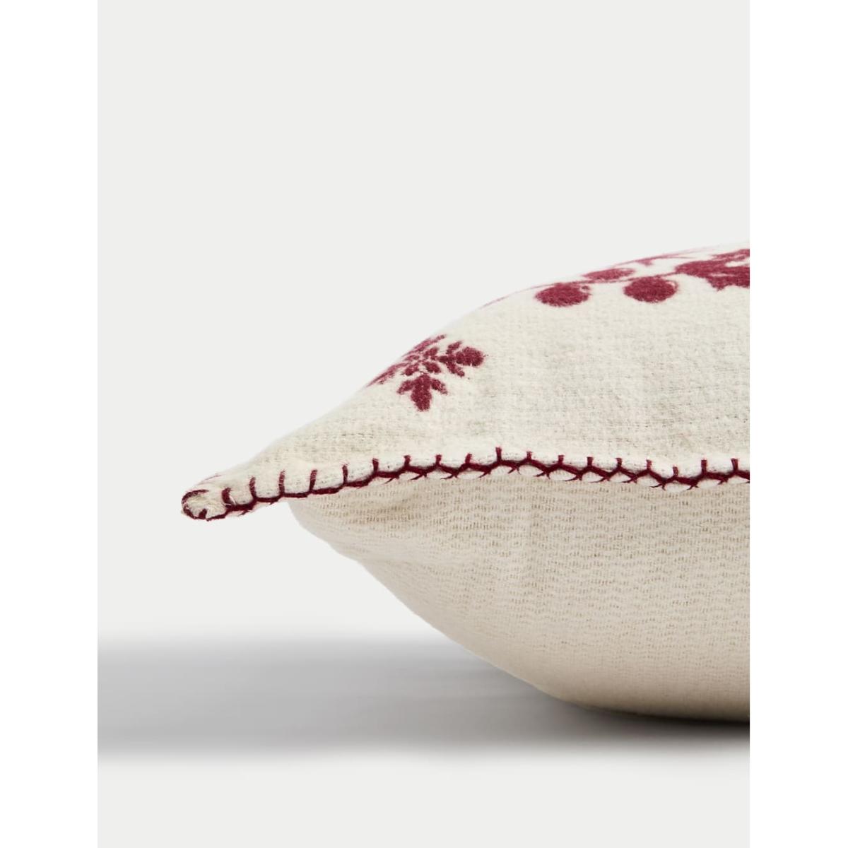 M&S Pure Cotton Bird Jacquard Cushion - Cream Mix, Cream Mix – image 2