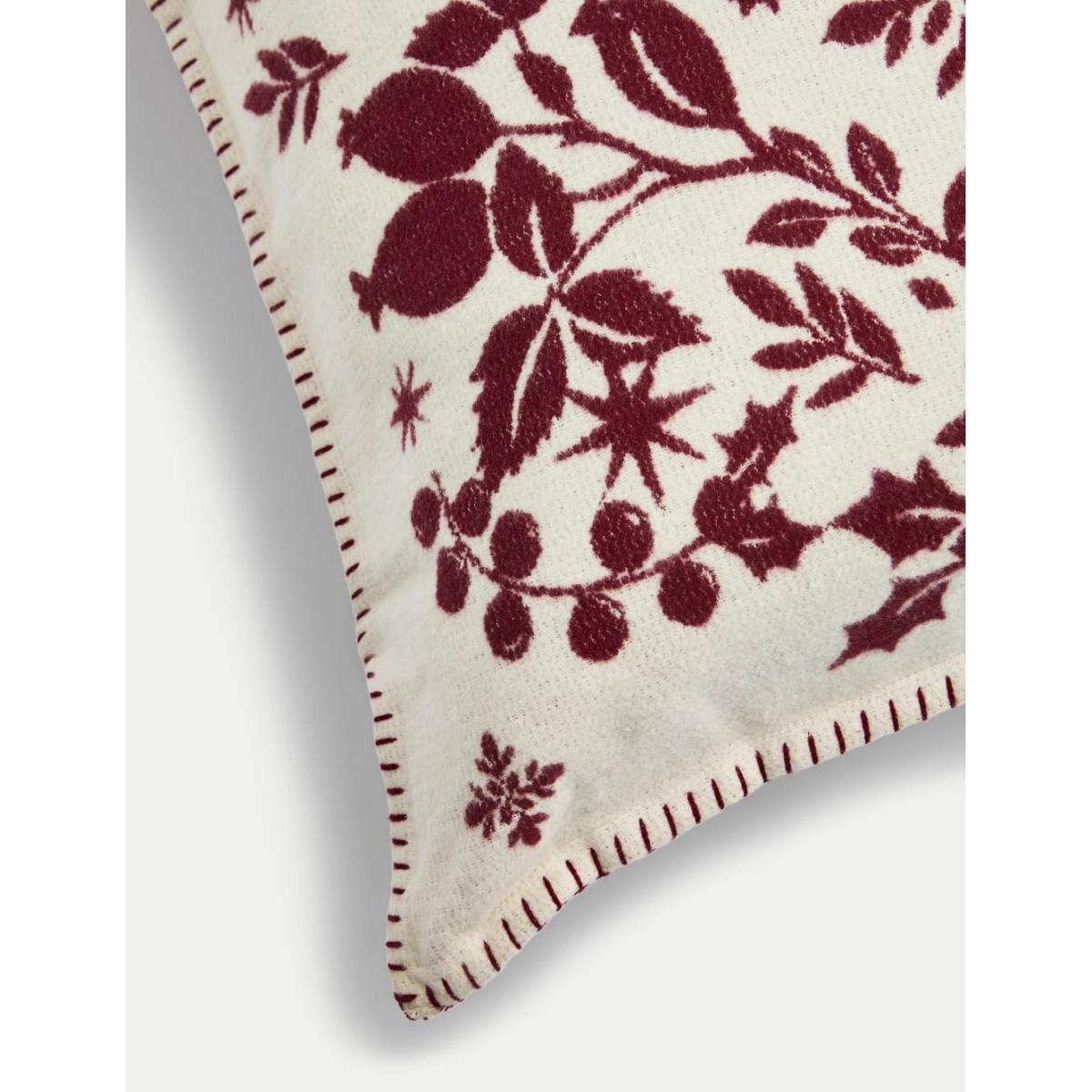 M&S Pure Cotton Bird Jacquard Cushion - Cream Mix, Cream Mix – image 4