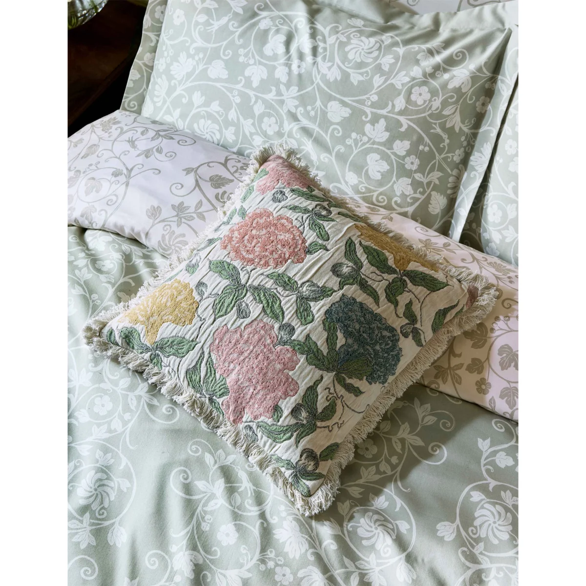 Historic Royal Palaces Pure Cotton Albert Jacquard Cushion Multi – image 4